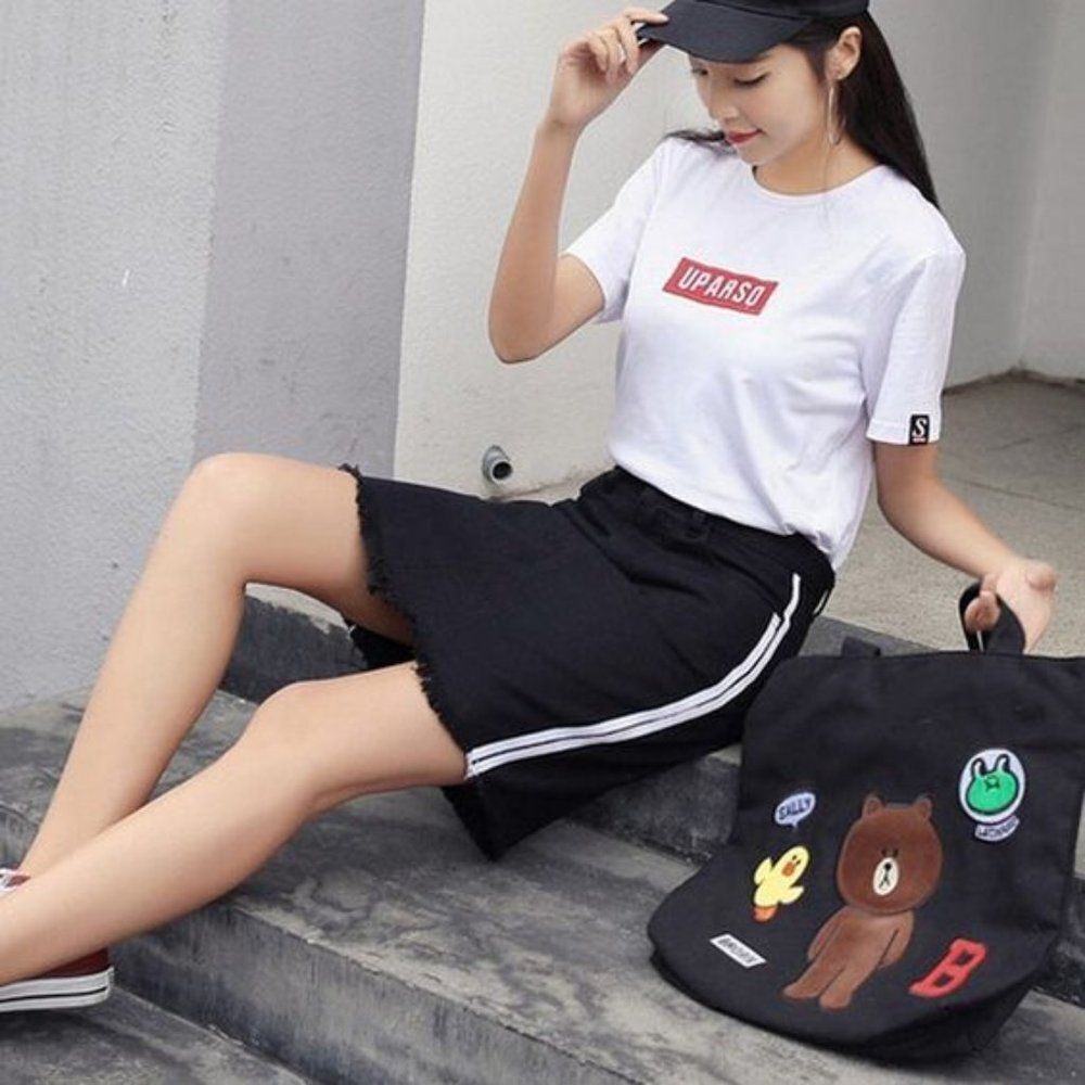 INGNI Athleisure High Waist Sport Stripe Skirt